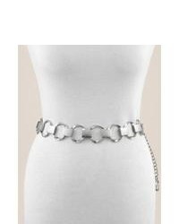 Chicos Silver Riley Rings Belt