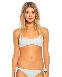 Tori Praver Seafoam Bralette Bikini Top Silver Grey