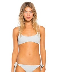 Tori Praver Seafoam Bralette Bikini Top Silver Grey