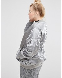Asos Curve Curve Luxe Bomber Jacket In Satin