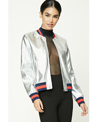 Forever 21 Metallic Faux Leather Bomber