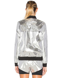 Lovers + Friends Work By Love Of The Chase Bomber In Metallic Silver