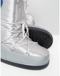 Love Moschino Silver Snow Boots