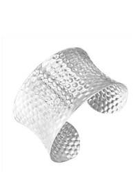 Bling Jewelry Wide Cuff Hammered Stainless Steel Bangle Bracelet
