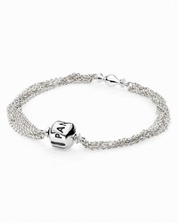 Pandora Bracelet Sterling Silver Multi Strand With One Clip Station Mots Collection