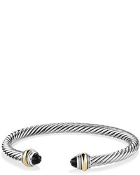 David Yurman Cable Classics Bracelet With Onyx And Gold