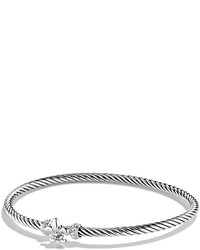David Yurman Cable Collectibles Fleur De Lis Bracelet With Diamonds