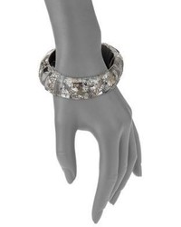 Alexis Bittar Crystal Encrusted Origami Inlay Hinge Bracelet