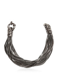Emanuele Bicocchi Multi Chain Bracelet With Skull Detail