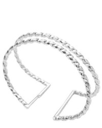 FashionJewelryForEveryone Dress Your Wrist Twisted Drilled Sterling Silver Double Cuff Bracelet