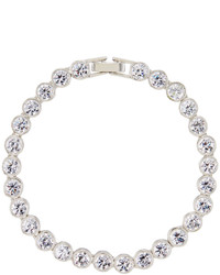 Fragments for Neiman Marcus Fragts Bezel Set Crystal Tennis Bracelet Silver