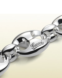 Gucci Bracelet In Sterling Silver With Large Marina Chain Motif