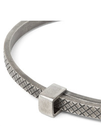 Bottega Veneta Intrecciato Oxidised Sterling Silver Bracelet