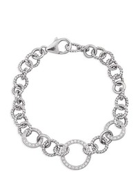Joolwe Sterling Silver And Cubic Zirconia Multi Size Circles Bracelet