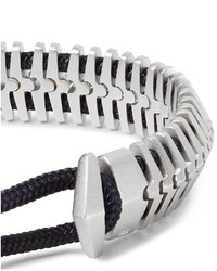 Miansai Klink Sterling Silver And Cord Bracelet