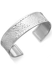 Macy's Sterling Silver Bracelet Diamond Cut Cuff Bracelet