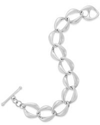 Macy's Sterling Silver Bracelet Polished Link Toggle Bracelet