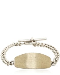Maison Margiela Silver Colored Brass Id Bracelet