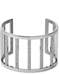 Michael Kors Michl Kors Wide Pave Bar Cuff Silver Color