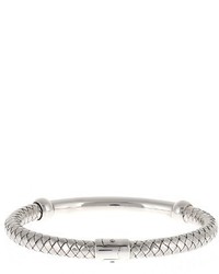 Bottega Veneta Oxidised Silver Bracelet