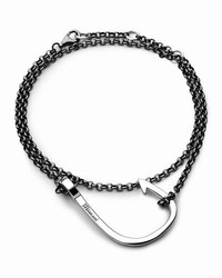 Miansai Polished Silver Hook Chain Bracelet