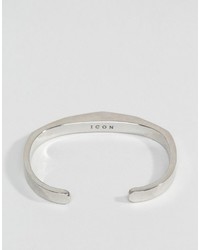 Icon Brand Premium Manta Cuff Bangle Bracelet In Silver