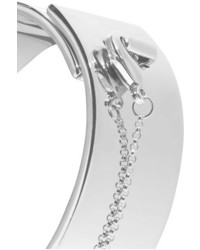 Eddie Borgo Safety Chain Rhodium Plated Bracelet Silver