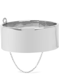 Eddie Borgo Safety Chain Rhodium Plated Bracelet Silver