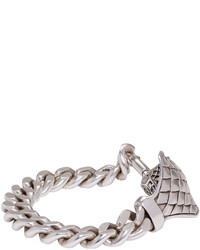 Saint Laurent Silver Animalier Cobra Bracelet