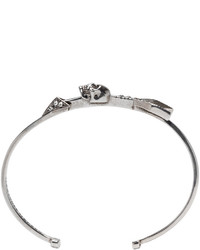 Alexander McQueen Silver Arrow Skull Bracelet