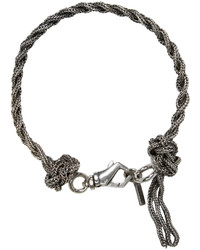 Emanuele Bicocchi Silver Braided Knot Bracelet
