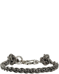 Emanuele Bicocchi Silver Braided Knot Bracelet
