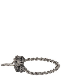 Emanuele Bicocchi Silver Braided Knots Bracelet