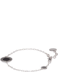 Marc Jacobs Silver Enamel Logo Disc Bracelet