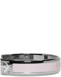 Versace Silver Pink Logo Bracelet
