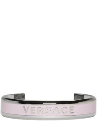 Versace Silver Pink Logo Bracelet