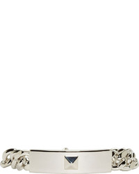 Valentino Silver Single Stud Id Bracelet