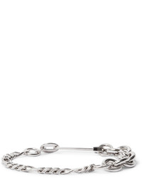 Valentino Silver Tone Safety Pin Bracelet