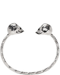 Alexander McQueen Silver Twin Skull Bracelet