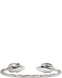 Alexander McQueen Silver Twin Skull Bracelet
