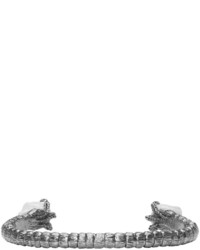 Alexander McQueen Silver Twin Skull Claw Bracelet