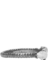 Alexander McQueen Silver Twin Skull Claw Bracelet