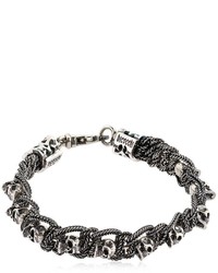 Emanuele Bicocchi Skull Chain Sterling Silver Bracelet