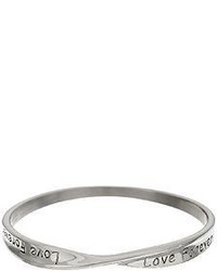 Steel By Design Stainless Steel Love Message Round Twist Bangle