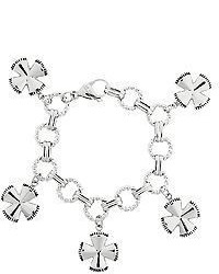 Steel By Design Stainless Steel Maltese Cross Charm Bracelet