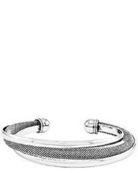 Steel By Design Stainless Steel Polished Mesh Twist Cuff Bracelet