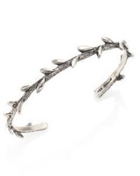Chan Luu Sterling Silver Leaf Cuff Bracelet