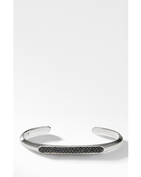 David Yurman Streamline Cuff Bracelet With Black Diamonds