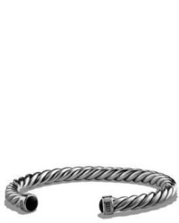 David Yurman The Cable Cabochon Onyx Sterling Silver Cuff Bracelet