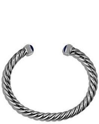 David Yurman The Cable Lapis Lazuli Sterling Silver Cuff Bracelet